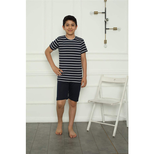 Angelino Boy's Combed Cotton Pajama Set With Shorts 20394