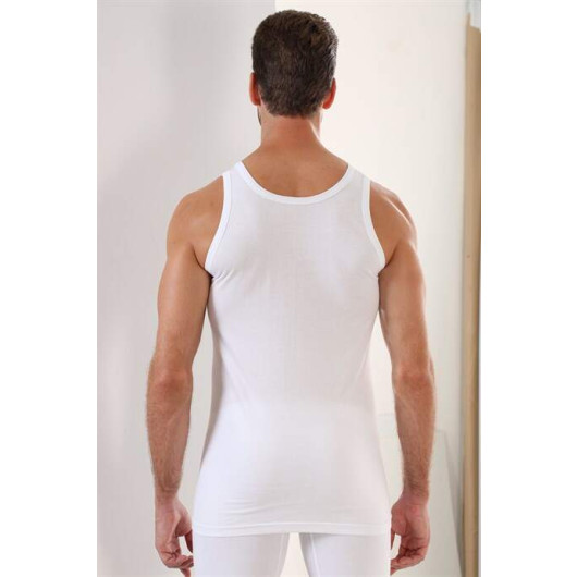 Men's White 100% Cotton Combed Cotton Undershirt