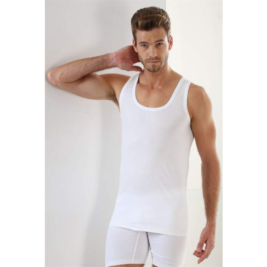 Men's White 100% Cotton Combed Undershirt 3 Pack