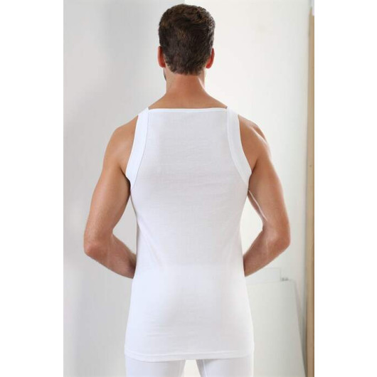 Men's White Wide Rim Undershirt 3 Pack