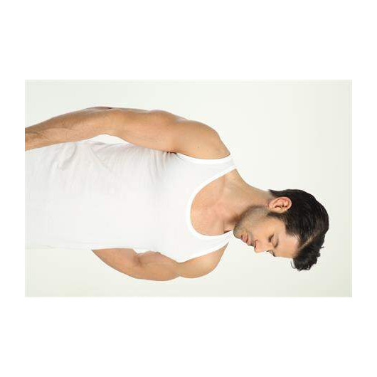 Men's White Cotton Loklu Undershirt 3 Pack