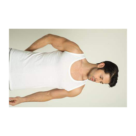 Men's White Cotton Loklu Undershirt 3 Pack
