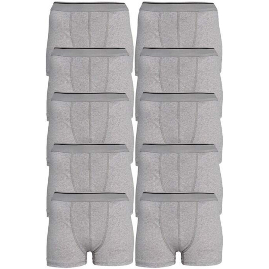 Men's Gray Large Size Boxer Pack Of 10