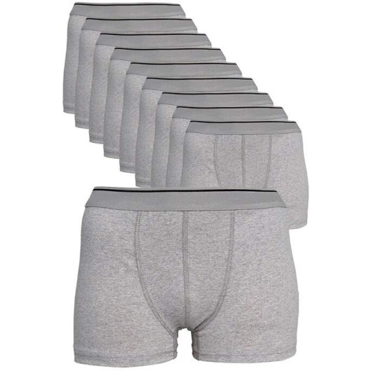 Men's Gray Large Size Boxer Pack Of 10
