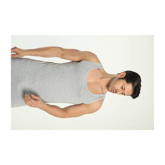 Men's Gray Cotton Loculated Undershirt 3 Pack