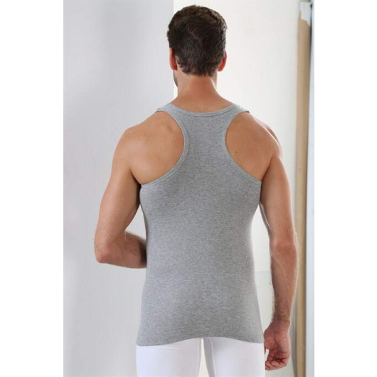 Men's Gray Ribbed Athlete Undershirt