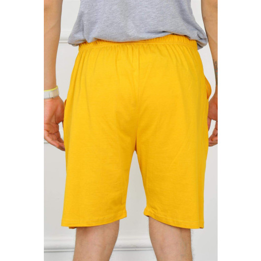 Men's Cotton Yellow Shorts