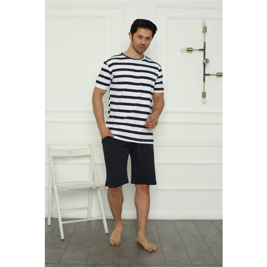 Men's Combed Cotton Shorts Pajama Set