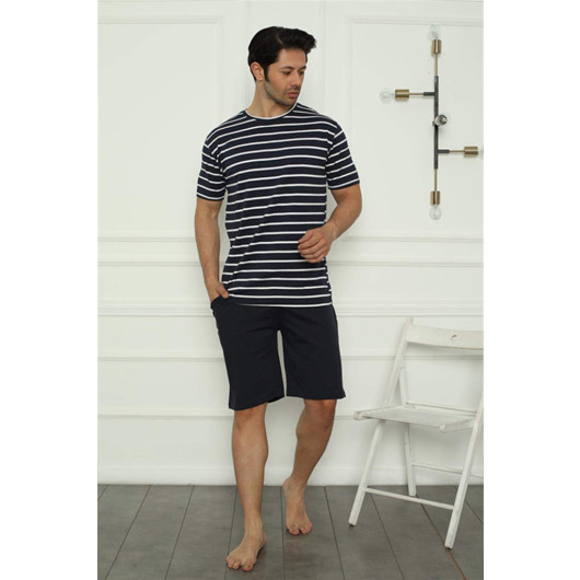 Men's Combed Cotton Shorts Pajama Set