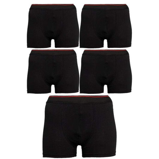 Men's Black Large Size Boxer Pack Of 5