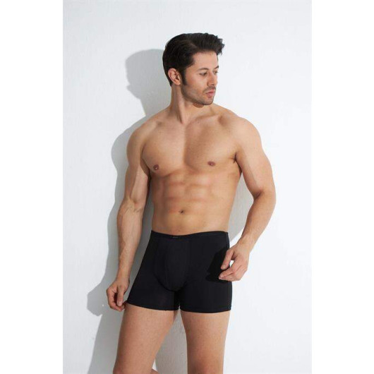 Men's Black Thin Waist Modal Boxer 3 Pack