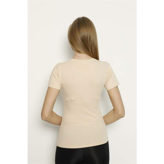 Women's Skin Lycra Round Collar Undershirt 2 Pack