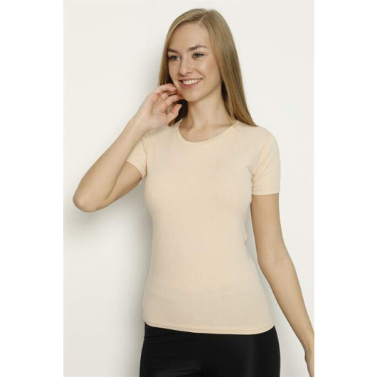 Women's Skin Lycra Round Collar Undershirt 2 Pack