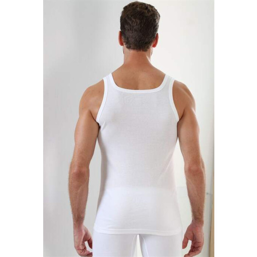 Premium Men's White Ribbed Undershirt 3 Pack