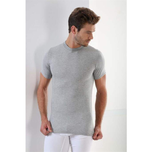 Premium Men's Gray 100% Cotton O-Neck T-Shirt