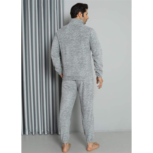 Welsoft Polar Zippered Men's Pajama Set