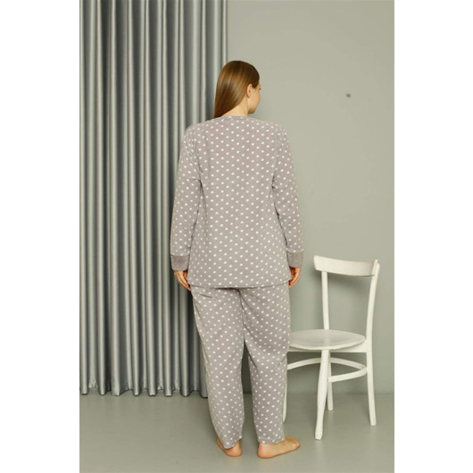 Women's Plus Size Gray Pajama Set