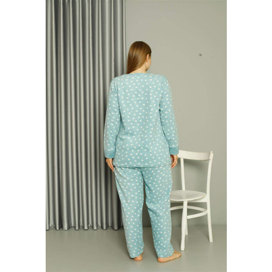 Underwear Welsoft Polar Women's Large Size Water Green Pajama Set