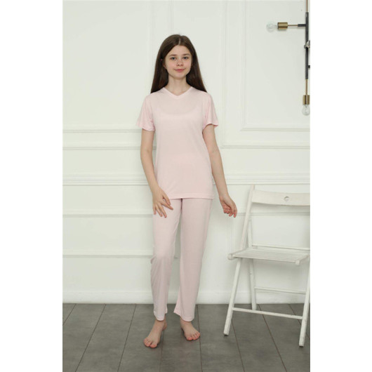 Girls' Winter Pajamas In Combed Cotton