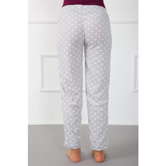 Women's Gray Dotted Pajama Pants