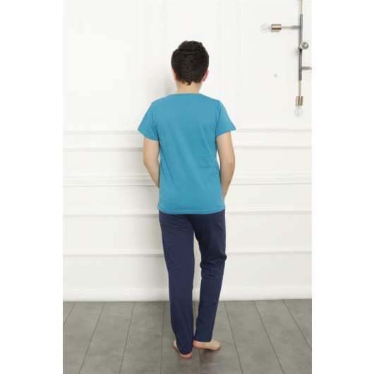 Boy's Cotton Short Sleeve Pajama Set 20379