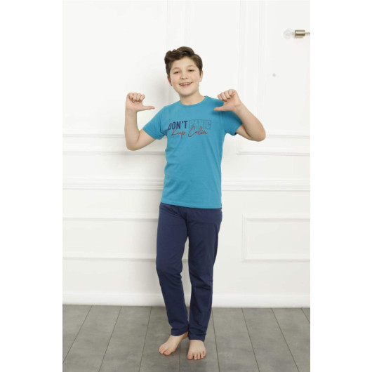 Boy's Cotton Short Sleeve Pajama Set 20379