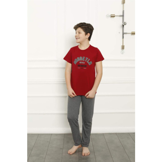 Boy's Cotton Short Sleeve Pajama Set 20381
