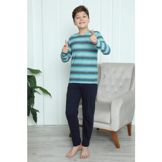 Boy's Combed Cotton Pajama Set 20413
