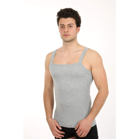Men's Thick Strap Lycra Undershirt Gray