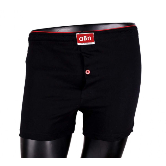 Black Combed Cotton Men's Boxer Shorts