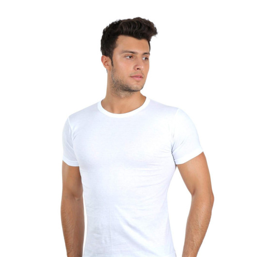 Men's Crew Neck Combed Cotton Undershirt 65671