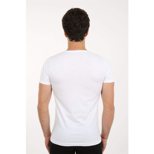 Men's V-Neck Combed Cotton Undershirt