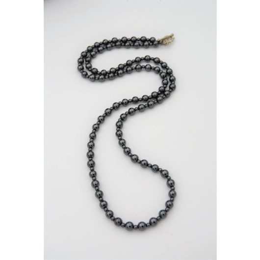 Sailor Lock Necklace Made Of Hematite Stone