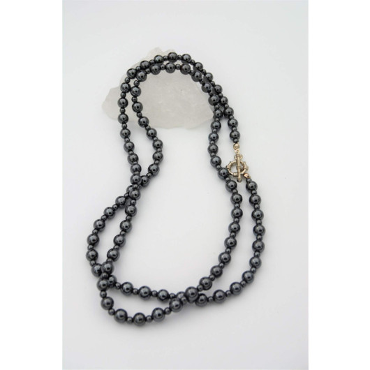 Sailor Lock Necklace Made Of Hematite Stone