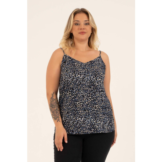 Patterned Blouse With Rope Straps