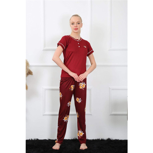 Women's Red Short Sleeve Pajama Set