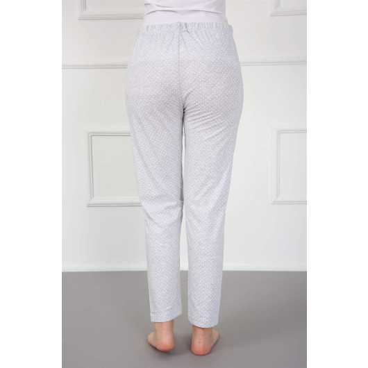 Gray Women's Cotton Pajama Pants