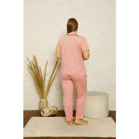 Women's Short-Sleeved Pajama Set, Large Size, Bambi