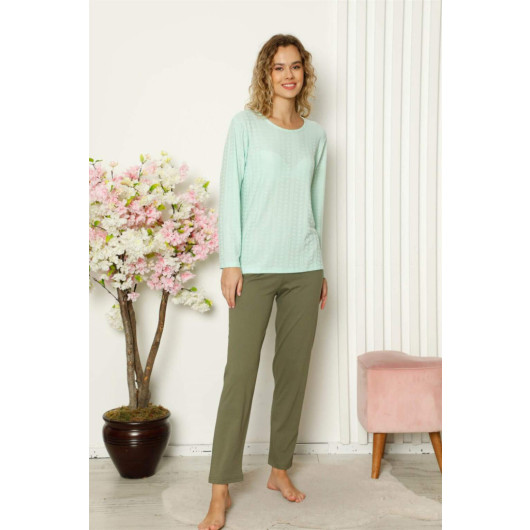 Water Green Women's Cotton Pajama Set