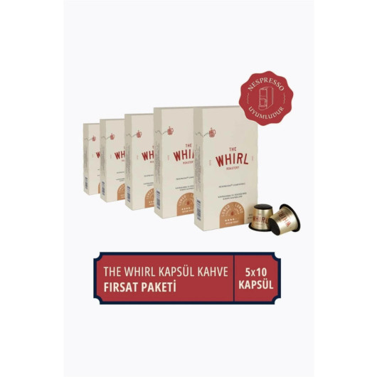 The Whirl Lungo Medium Capsule Coffee 5-Piece Opportunity Pack 50 Capsules