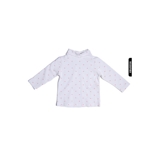 Baby Girl Patterned Turtleneck Blouse 6 To 24 Months