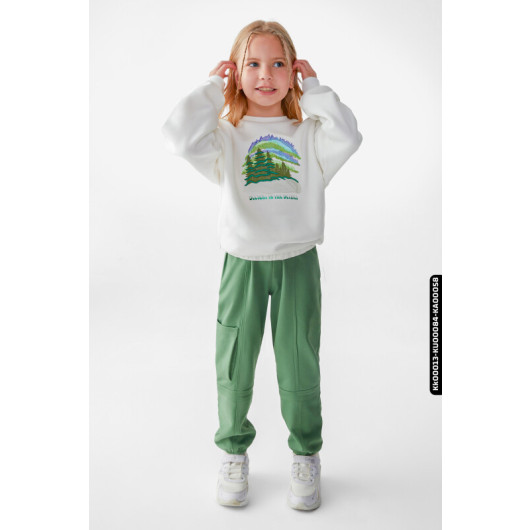 Girl's Moss Trousers 4 To 8 Years