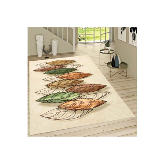 Living Room Carpet With Leaf Pattern
