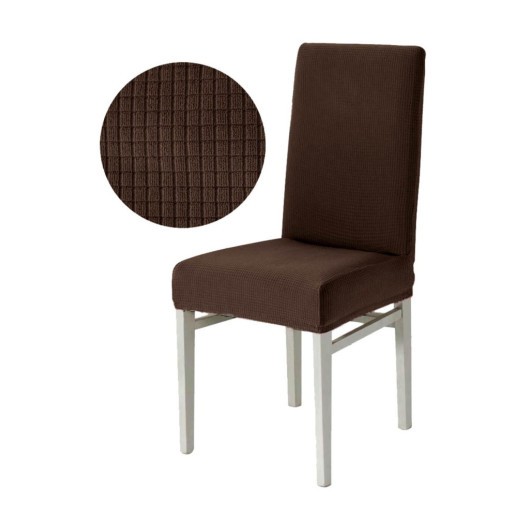 Chair Cover In A Square Pattern With Brown Rubber
