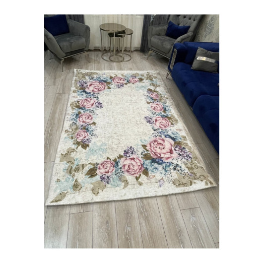 Carpet Holder With Large Plush Flowers