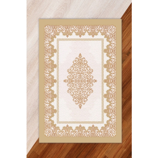 Light Brown Velvet Cover With Elegant Decorations