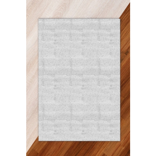 Silk Velvet Gray Color Mini Square Pattern Elastic Carpet Cover