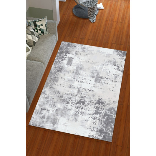 Silk Velvet Gray Color Endless Pattern Elastic Carpet Cover