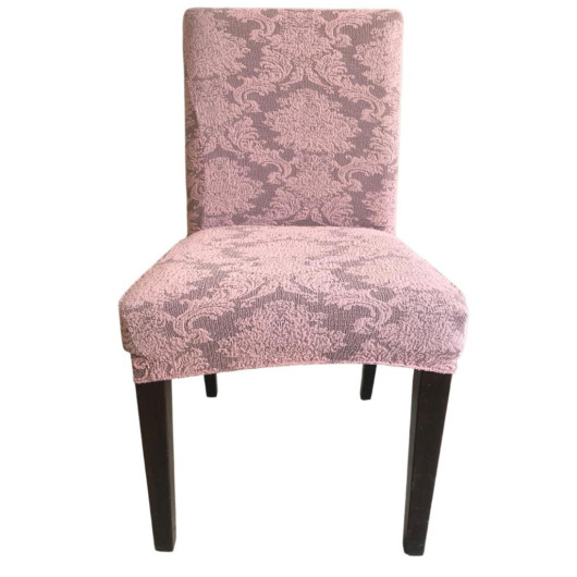 Floral Jacquard Chair Cover With Elastic