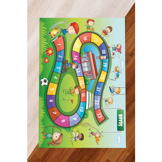 Non Slip Base Children's Sports Themed Game Pattern Decorative Carpet